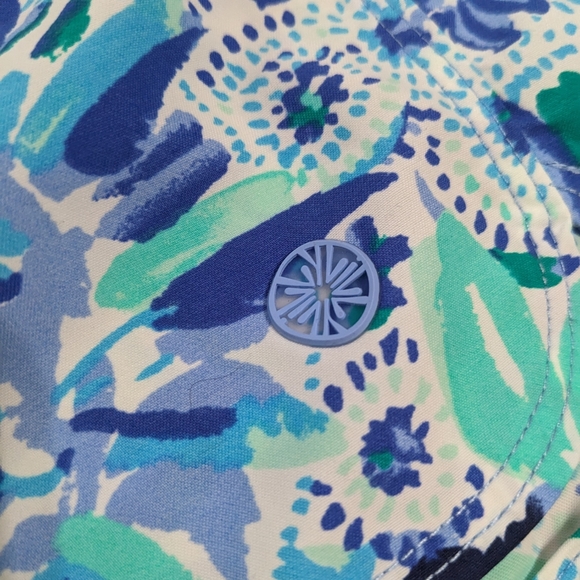 NWT! Lilly Pulitzer Luxletic Run Around Shorts Iris Blue High Maintenance XL - Picture 8 of 15
